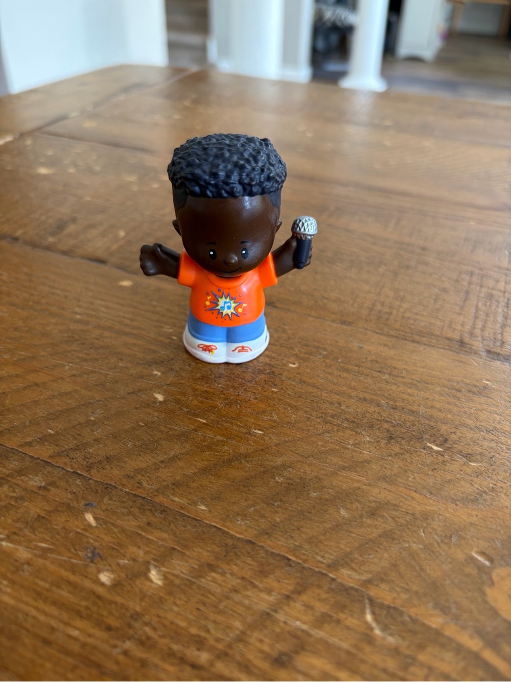 Fisher Price Little People boy with microphone as is